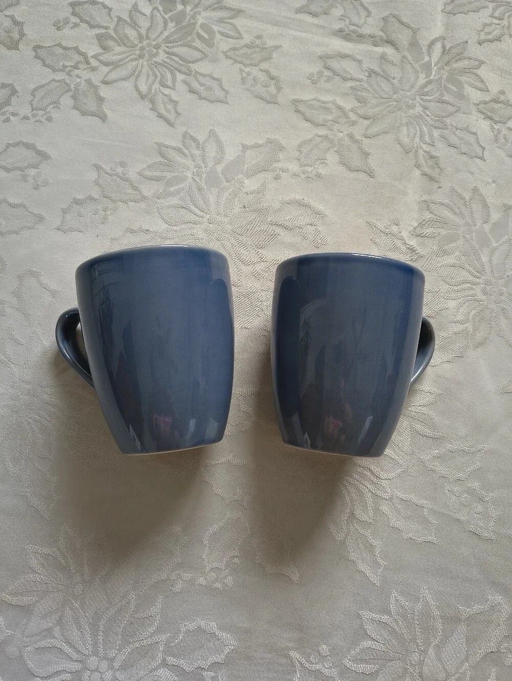 Pier 1 Stoneware Blue Mugs